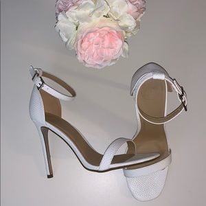MISSGUIDED White Strap Heels